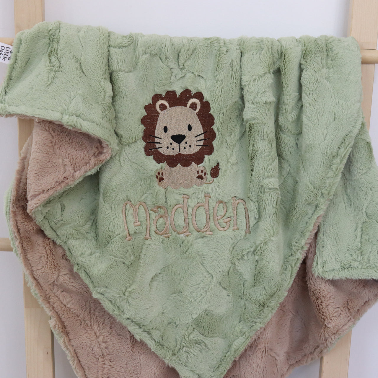Minky Blanket ~ Embroidered Name + character
