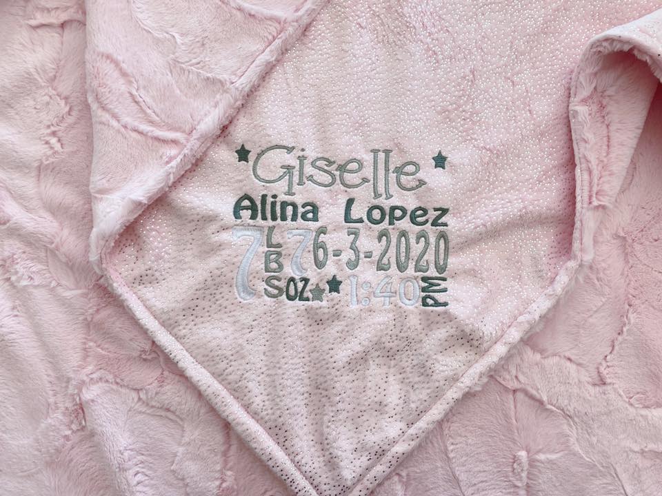 Birth stats blanket - Little Elska