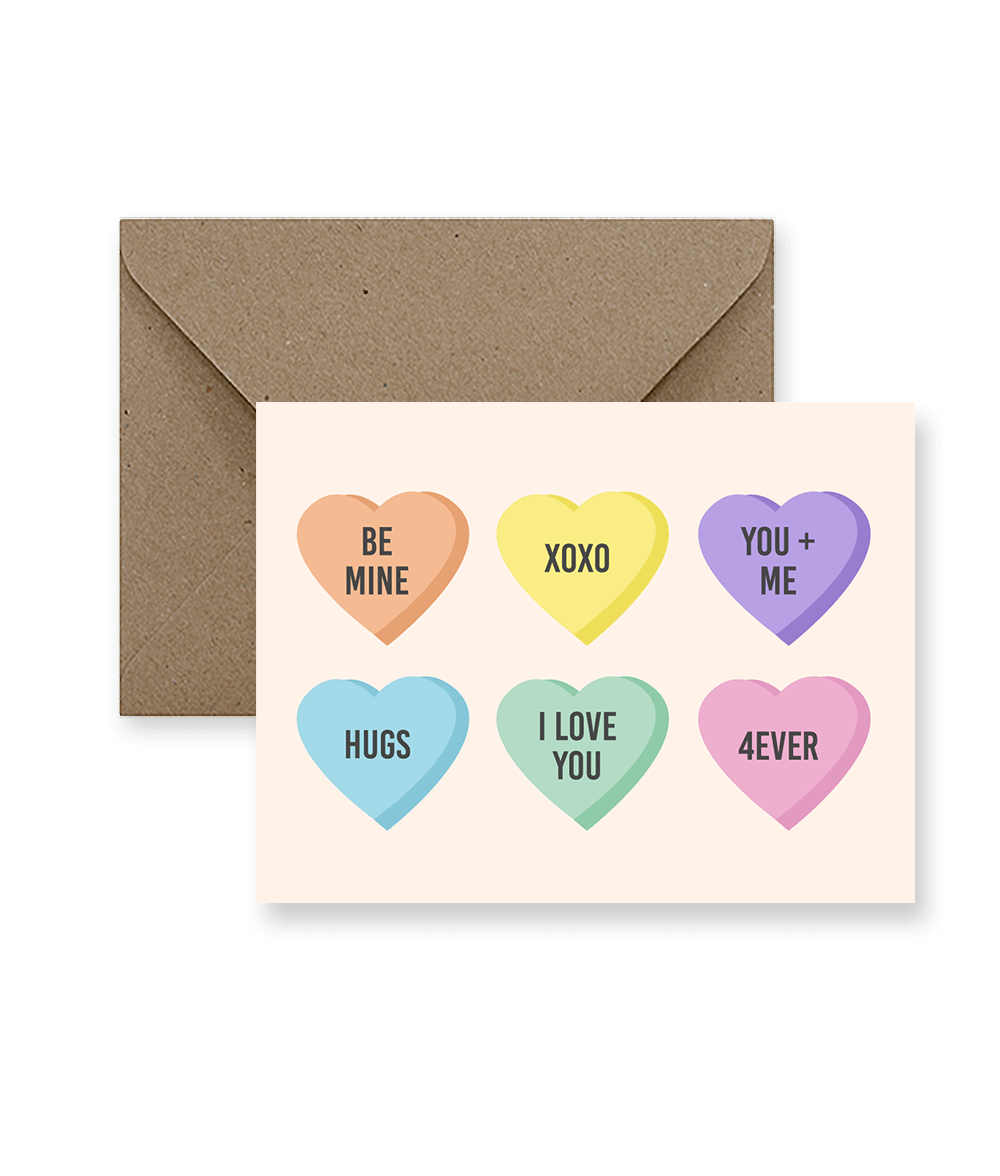 Candy Hearts Card