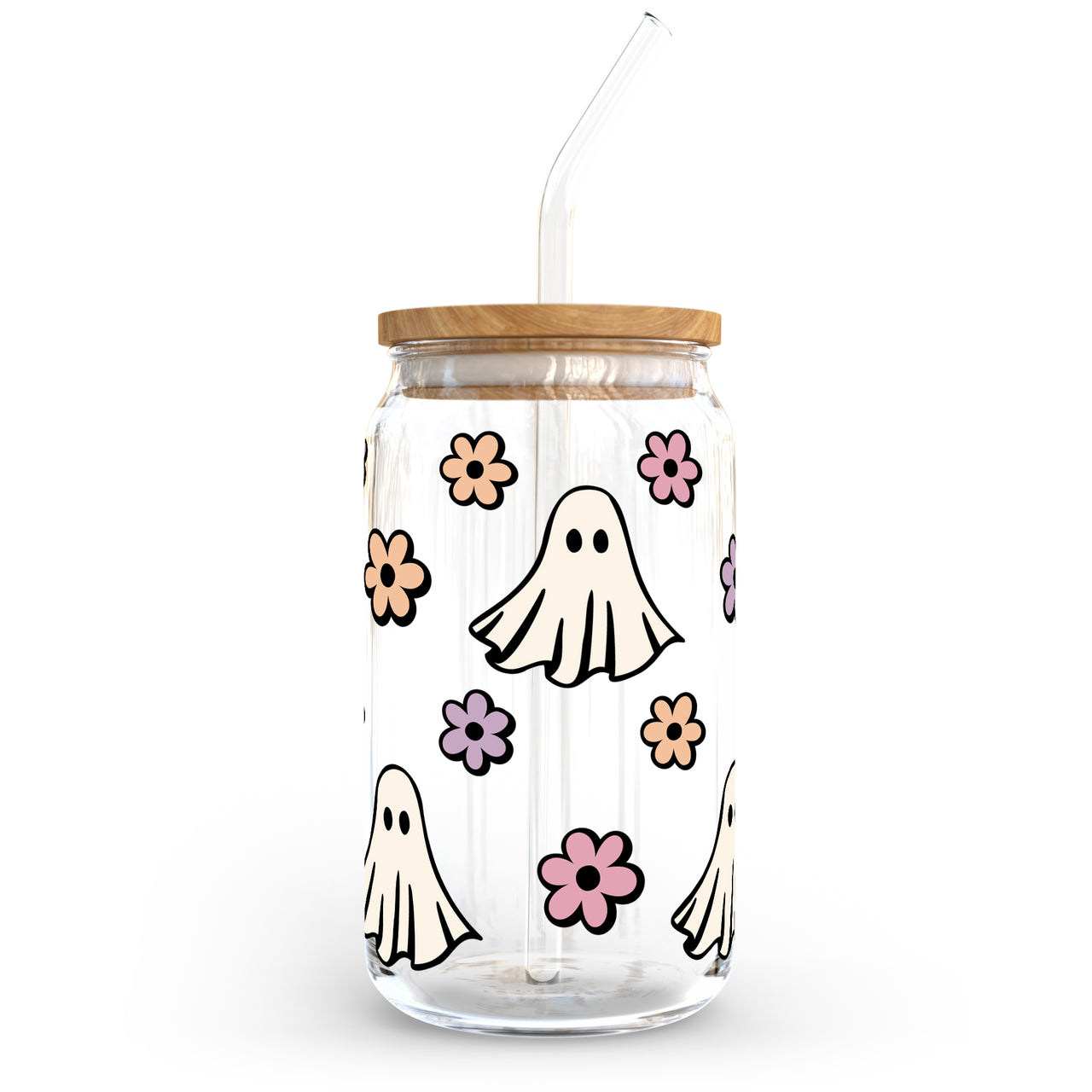 Cute Ghosts ~ Glass Libby Cup