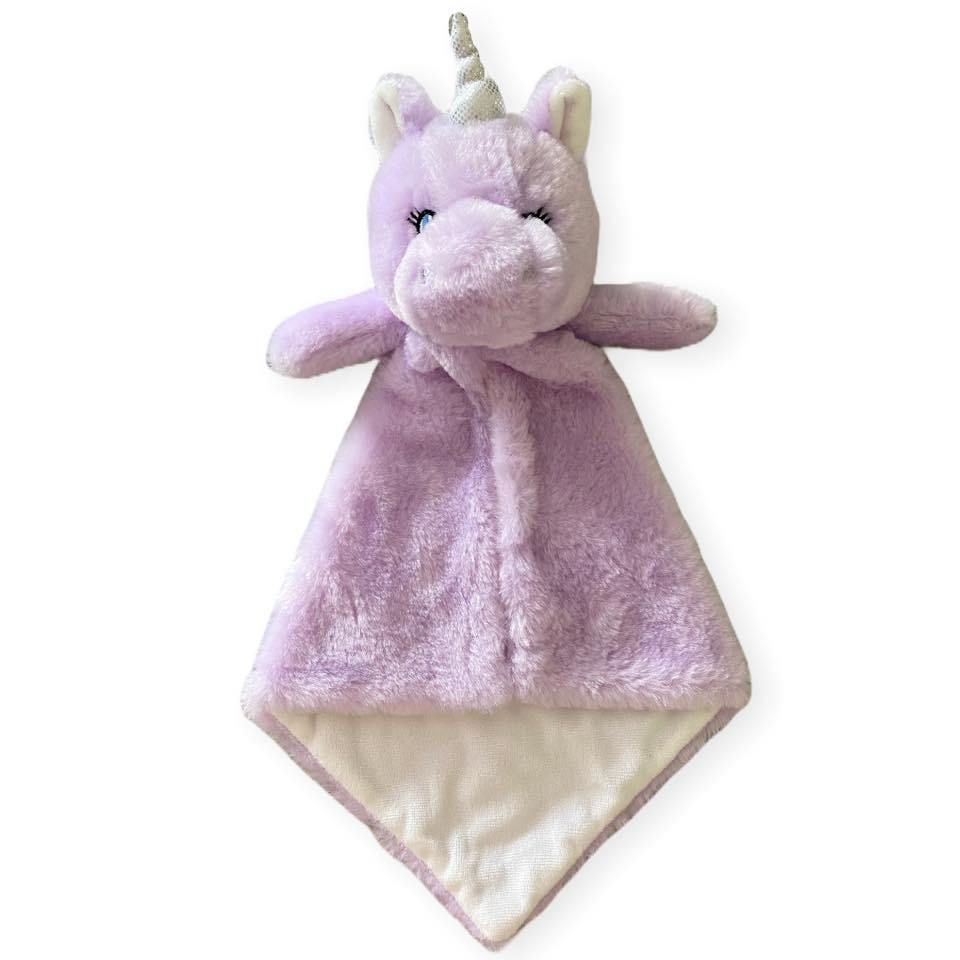 .Lilac Unicorn lovey blankie - Little Elska