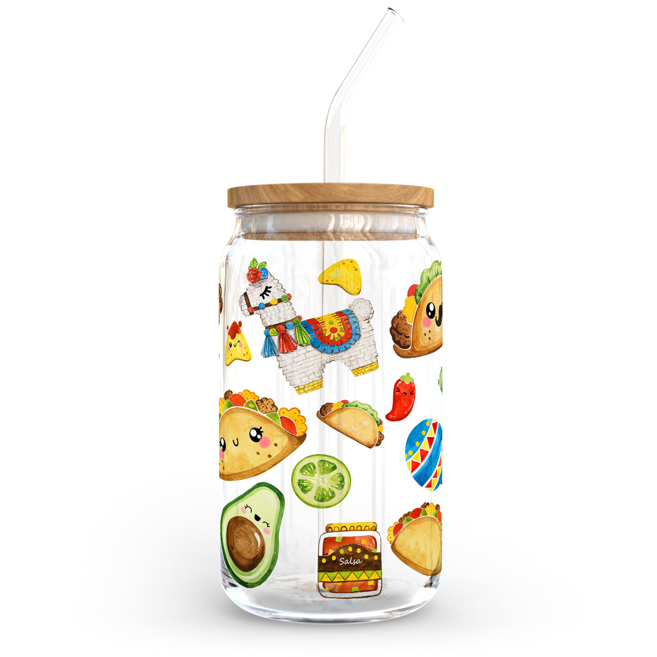 Tacos Glass Can