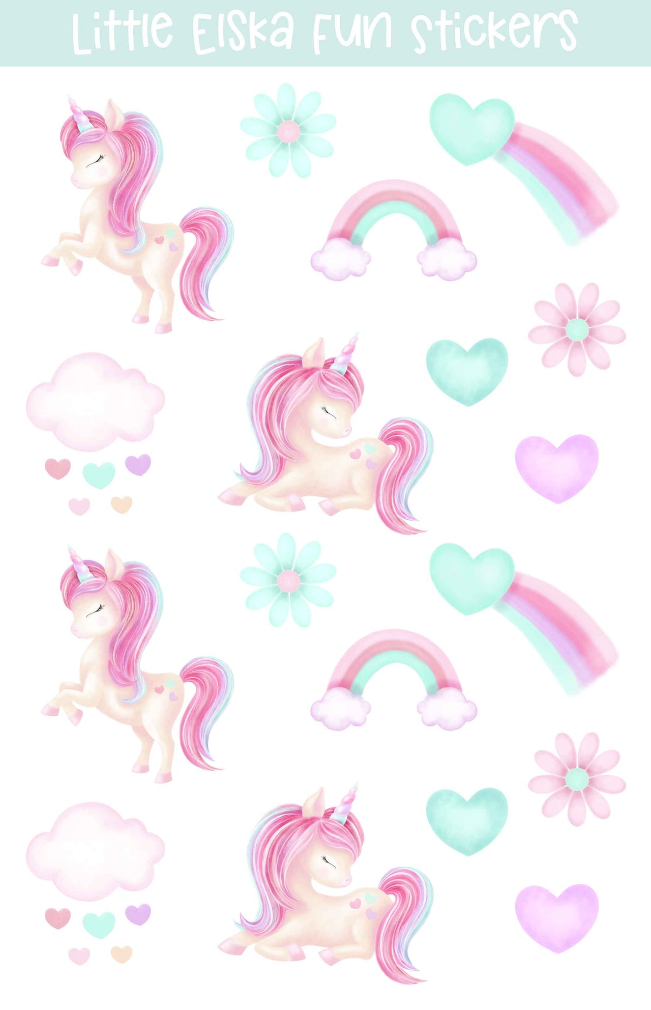 Unicorn Sticker Sheet