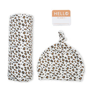 Swaddling Blanket & Matching Hat~ Lulujo Baby~ Leopard - Little Elska