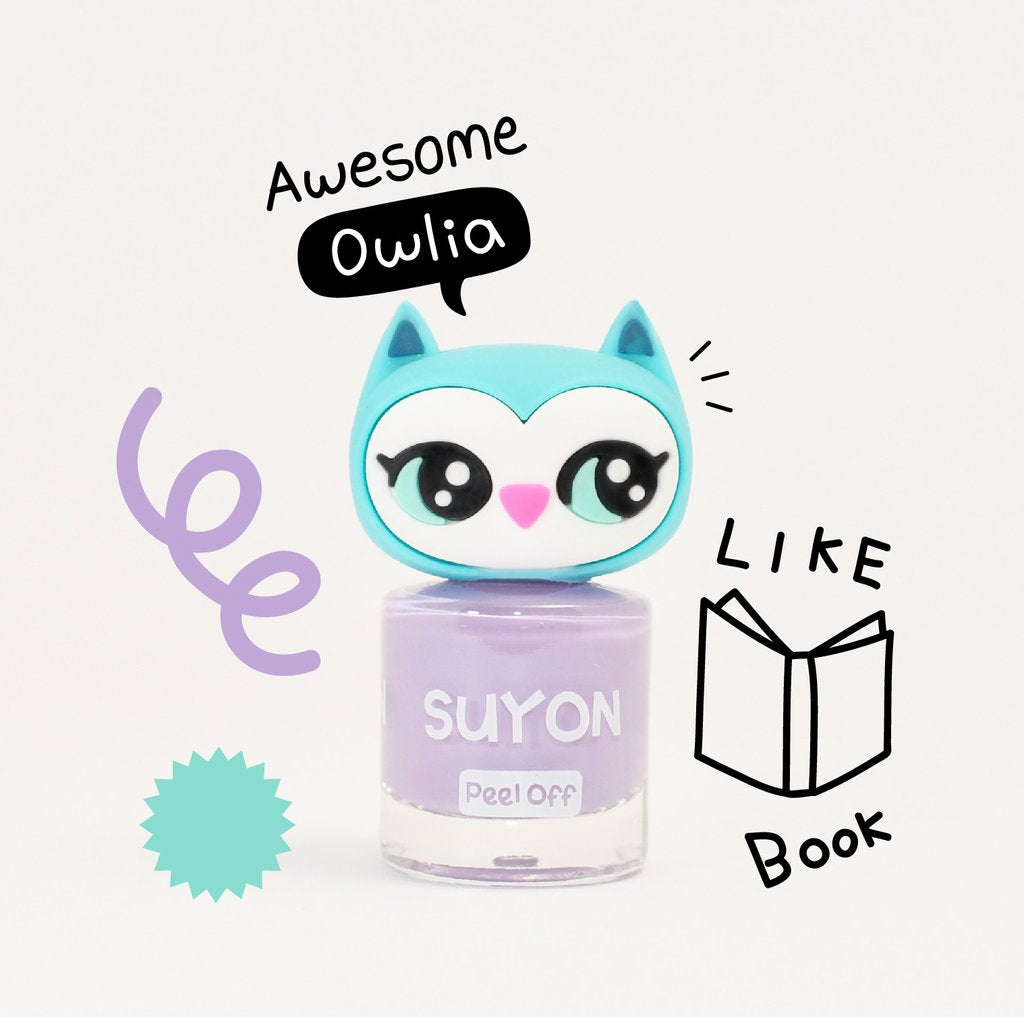Kids Nail Polish~ Suyon Collection~ Awesome Owlia Purple - Little Elska