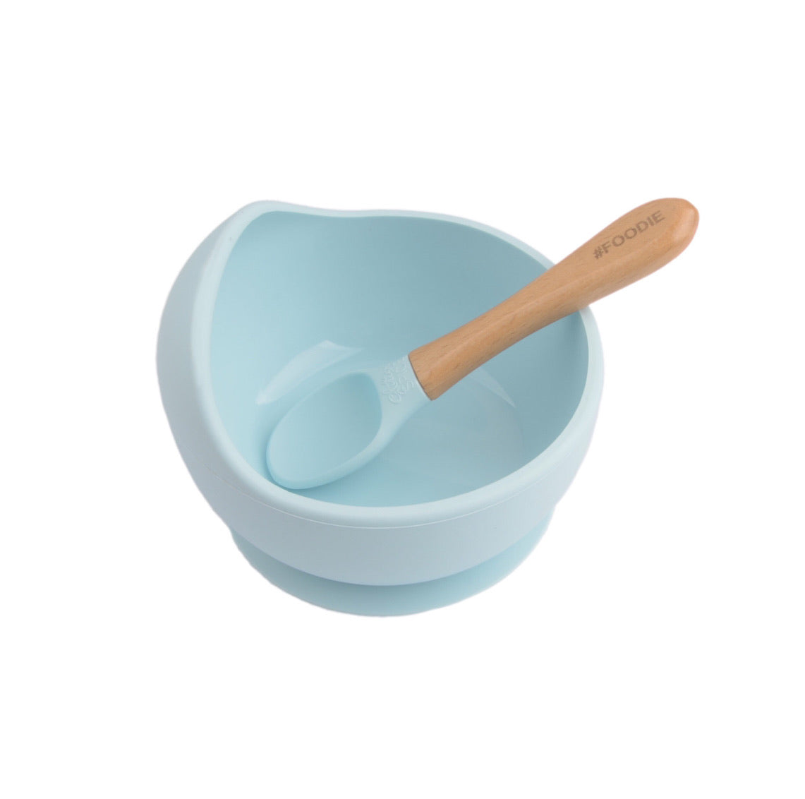 Silicone Bowl & Spoon~ Glitter & Spice~ Ice Blue - Little Elska