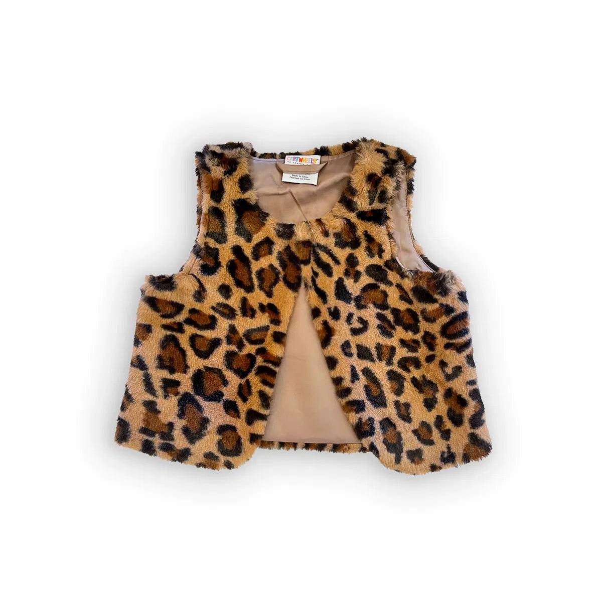Faux Fur Vest~ Cartwheels~ Leopard - Little Elska