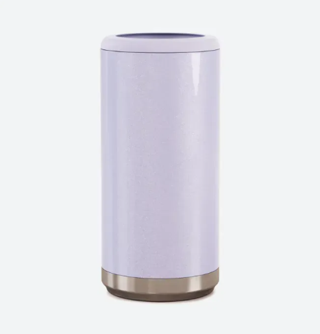 Skinny Can Cooler ~ Lilac Glitter